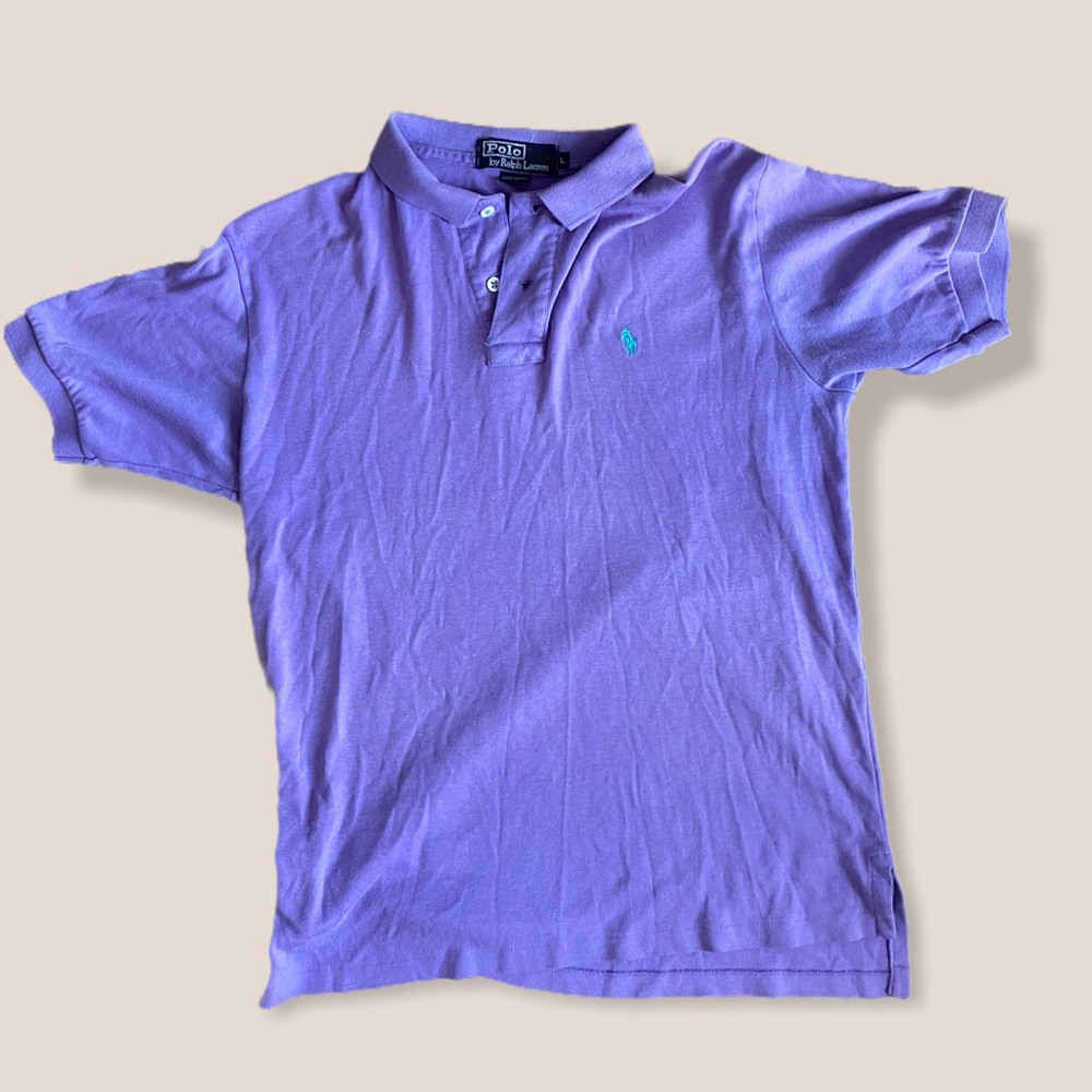 Super cute purple/green polo